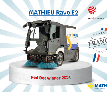 La MATHIEU Ravo E2 sur la première marche du podium aux Red Dot Awards 2024